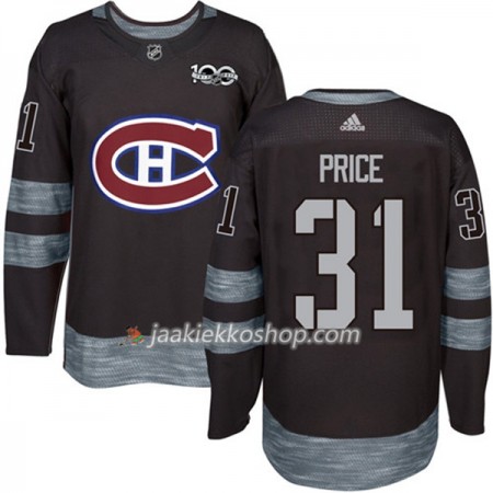 Miehille NHL Montreal Canadiens Pelipaita Carey Price 31 1917-2017 100th Anniversary Adidas Musta Authentic